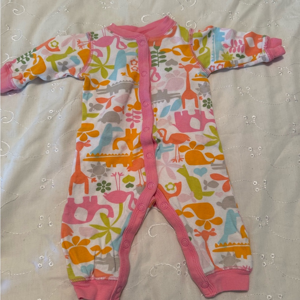 Colorful Animal Print Kids One Piece